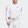 adidas Мужская рубашка-поло с длинным рукавом и логотипом Slim Fit, белая HA3124