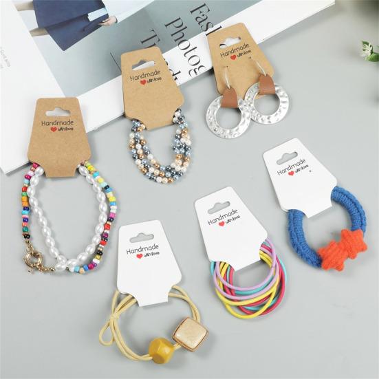 100/200 Pcs Bracelet Display Cards Self-Adhesive Jewelry Packaging Selling Card Necklace Keychain