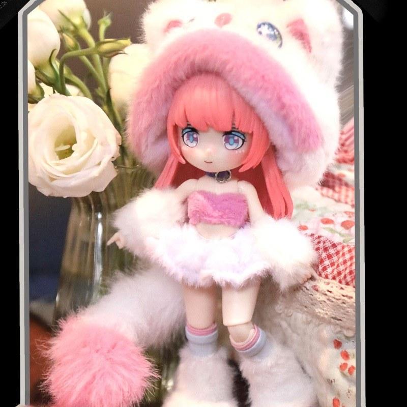 19 см Милая Аниме Кукла Полный Набор с Одеждой OB11 GSC DIY Игрушки для Переодевания