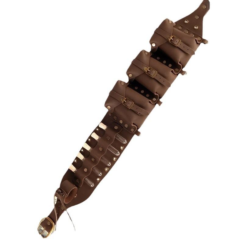 Средневековый Стимпанк Винтажный Кожаный Ремень Косплей Рыцарь Аксессуары для Хэллоуин Костюма Поясная Сумка
