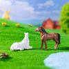 3 Pcs Horse Miniatures Mini Animal Figurines Tabletop Mini Horse Statues for DIY Fairy Garden Micro Landscape Decoration