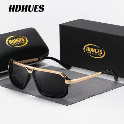 HdHues Унисекс Металлические поляризованные модные и модные солнцезащитные очки для путешествий на открытом воздухе, UV400