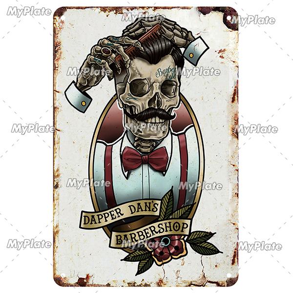 Винтажный постер парикмахерской, металлическая табличка, жестяная табличка, настенные поделки, ретро-декор для дома, украшение, подарок