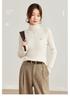 Women's 100% Merino Wool Turtleneck Knit Sweater