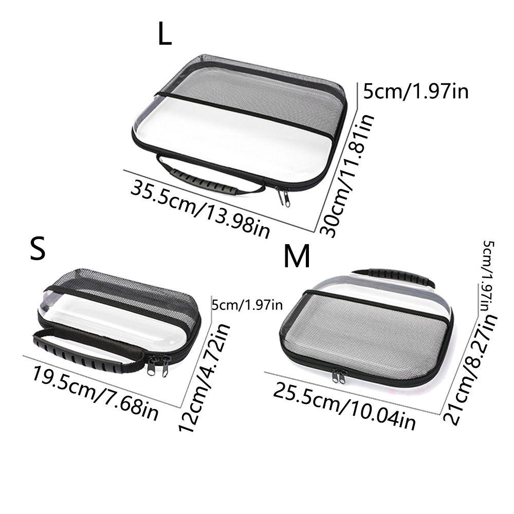 Front Mesh Pocket Clear Travel Storage Case Waterproof Blocks Toy Storage Bin Small Items