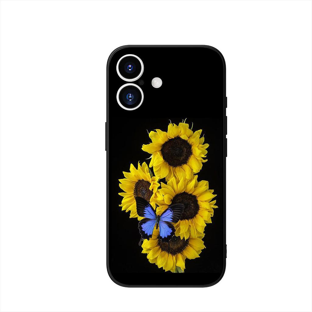 Желтый чехол для телефона с рисунком подсолнуха для Apple iPhone 17 16 15 11 Pro XS Max XR 6 7 8 Plus + SE 2020 5 16E