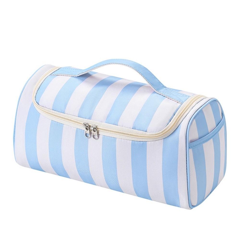 Striped Travel Storage Case Large Capacity Makeup Organizer Bag Travel Toiletry Bag Home Storage
