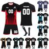Personalised Shirts Kit Mens Girls With Name Number Custom Football Jerseys For Boys Training Suit