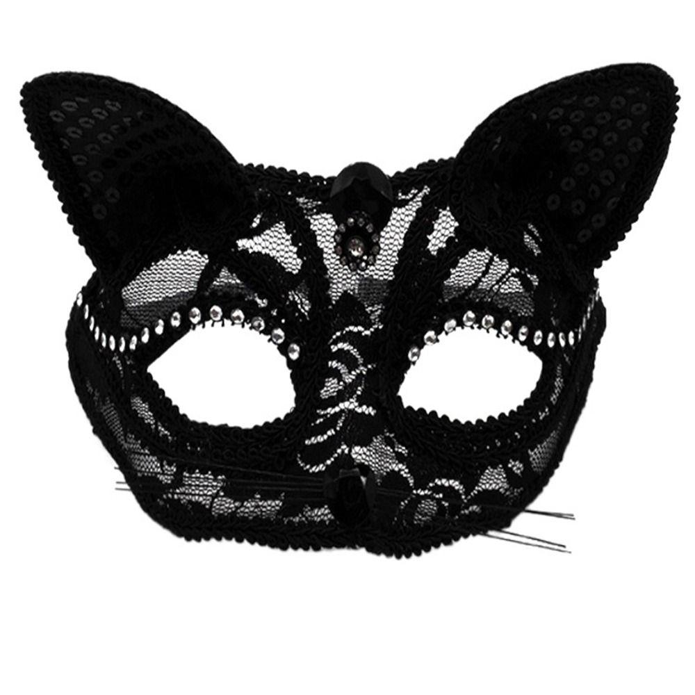 Costume Halloween Supply Animal Party Supplies Lace Masquerade Venice Mask Cat Face Masks