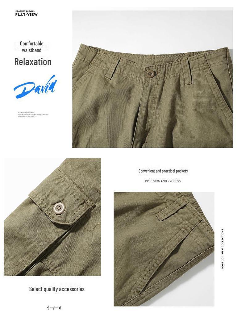Мужские летние свободные однотонные шорты с 5-точечным воротником: Модные и повседневные пляжные брюки