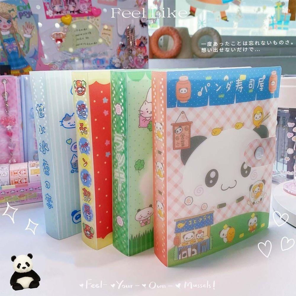 Panda Theme A6 Storage Binder Clover Design Sticker Storage Book Stickers Binder Scrapbook