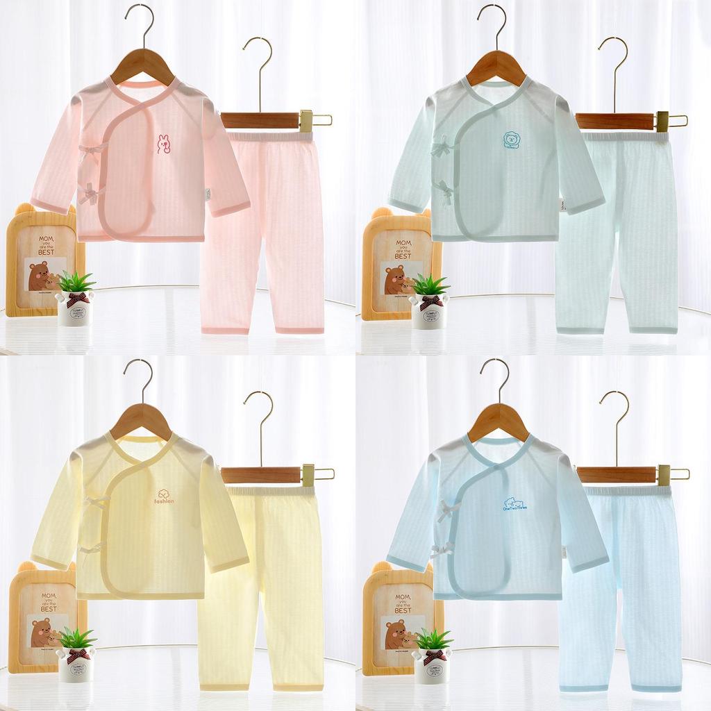 Baby Summer Lightweight Cotton Kimono Set With Antibacterial Feature For Newborns