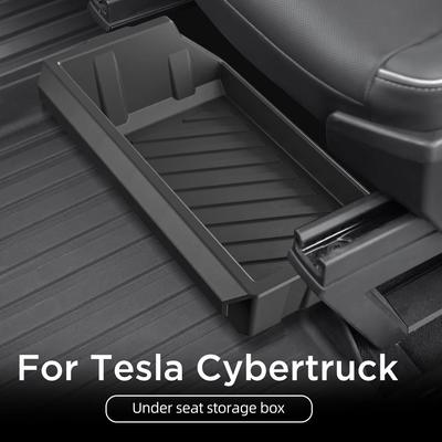 Для Tesla Cybertruck 2025 2025 Переднее сиденье Нижний ящик для хранения под сиденьем Автомобильные аксессуары Ящик Тип органайзера Уборка