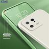 Square Liquid Silicone Phone Case for Xiaomi 13 13T Pro Ultra Lite 360 Protective Soft Back Cover Mi 13Pro 13Lite Shockproof Bag