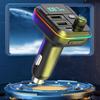 Автомобильный Быстрая зарядка Bluetooth 5.0 FM-передатчик PD Dual Player Music Type-C Цветной Ambient MP3 Light Прикуриватель USB