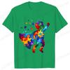 Funny Hero Autism Awareness T-shirt for Unisex Acceptance Neurodiversity Puzzle Graphic Y2k Tops Hip Hop Oversized Male Clothing