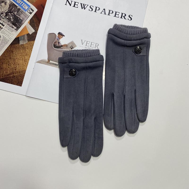 Мужские зимние замшевые перчатки с сенсорным экраном: Ветрозащитный, Теплый, для Велоспорта на открытом воздухе