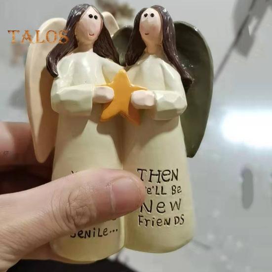 Украшение ангела, изысканное мастерство, статуя ангела дружбы, скульптура ангела из смолы для дома