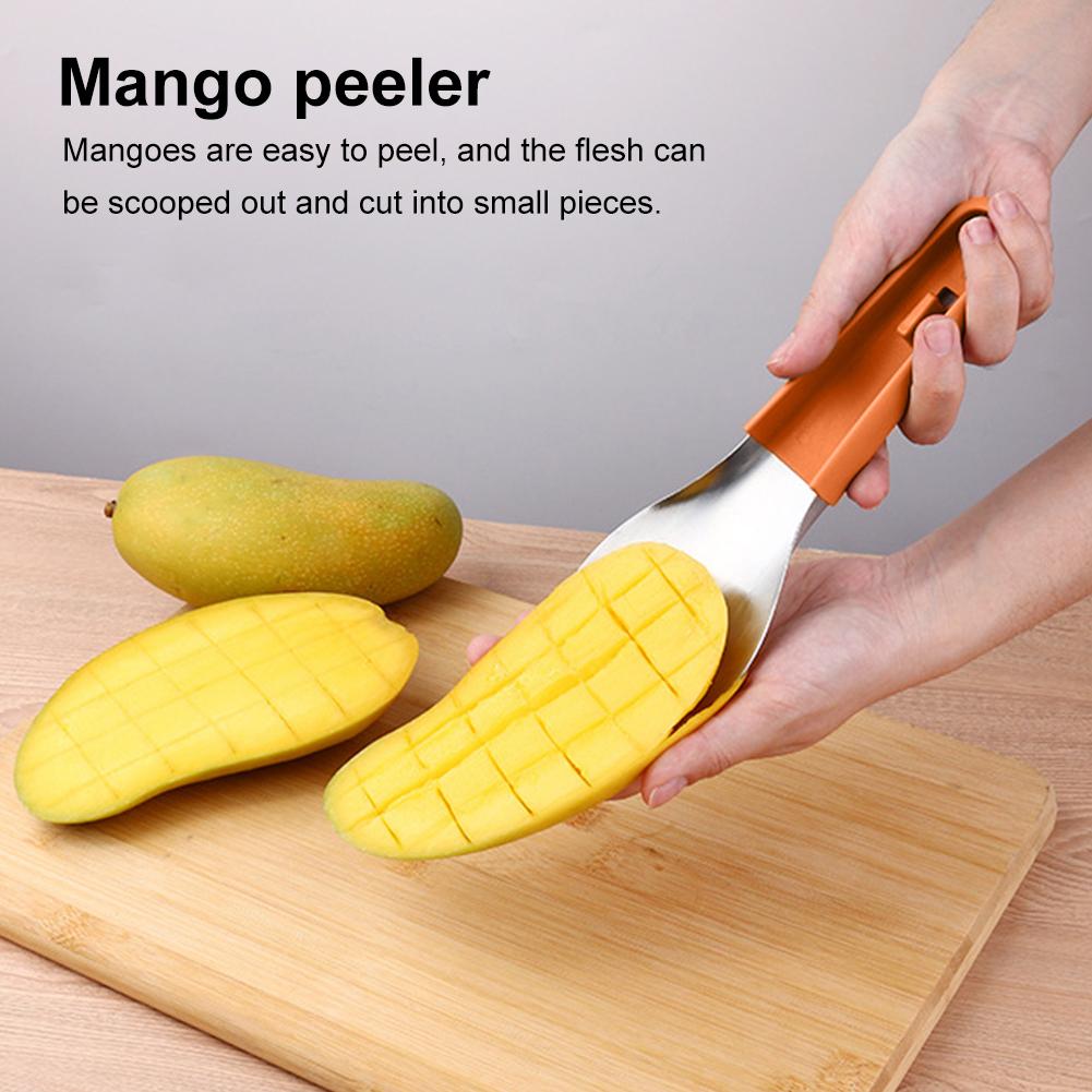 3-в-1 Слайсер для манго, Овощечистка, Слайсер для фруктов с лезвием из нержавеющей стали, Инструмент для удаления косточек, для резки арбуза, слайсеры для персиков и многое другое