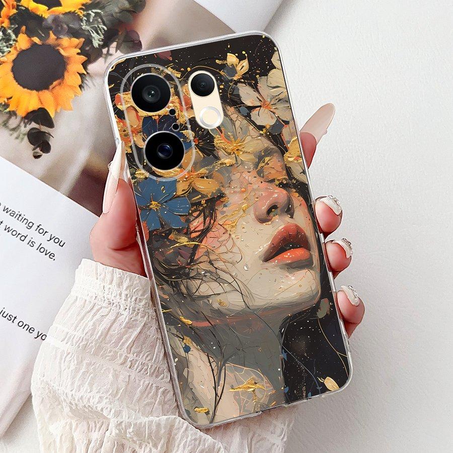 Back Cover For Vivo X200 FE Cases flower Painted Silicone Cover Cases For Vivo S30 Pro Mini X200FE Soft Funda Cool Bumper Coque