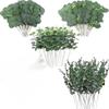 111 Pcs Mixed Artificial Eucalyptus Leaves Stems Bulk Fake Faux Leaf for DIY Bouquets Floral Arrangement Wedding Home Decor