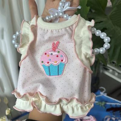 Одежда для питомца, щенка, платье с кружевом и рукавами-фонариками, юбка-торт, весна-лето, Bigbear, тедди, померанский шпиц, кошка, юбка для маленькой собаки