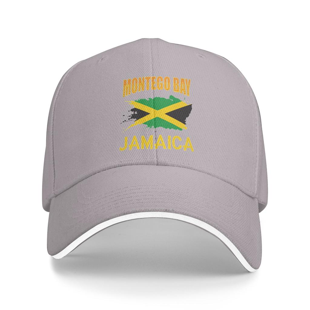 Montego Bay Jamaica Jamaican Flag Banner Art Baseball Cap yk Cool Unisex Adult Trucker Hat Sun Print Hunting Camping Baseball Caps