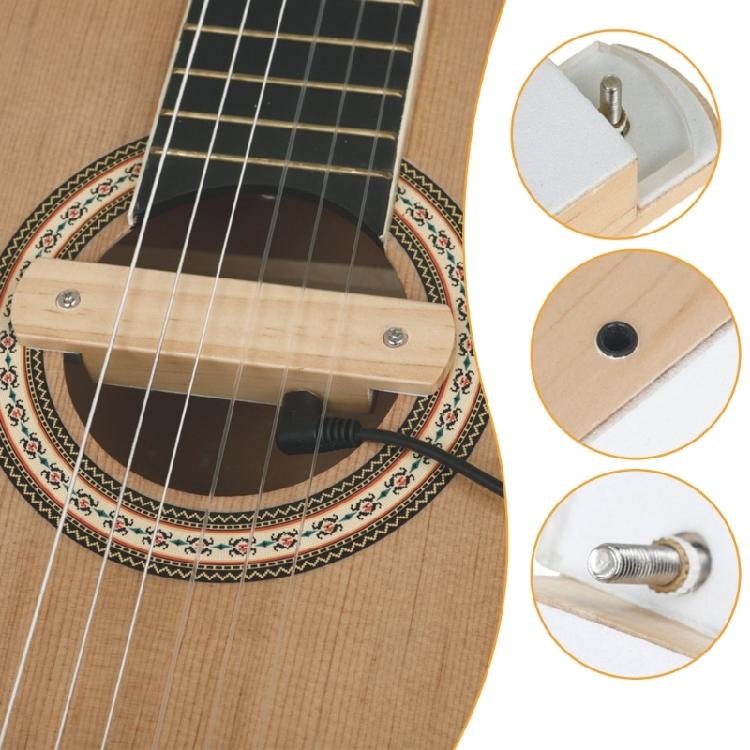 Звукосниматель для гитары и бас-гитары, деревянные звукосниматели для резонаторного отверстия гитары с разъемами 6,35 мм