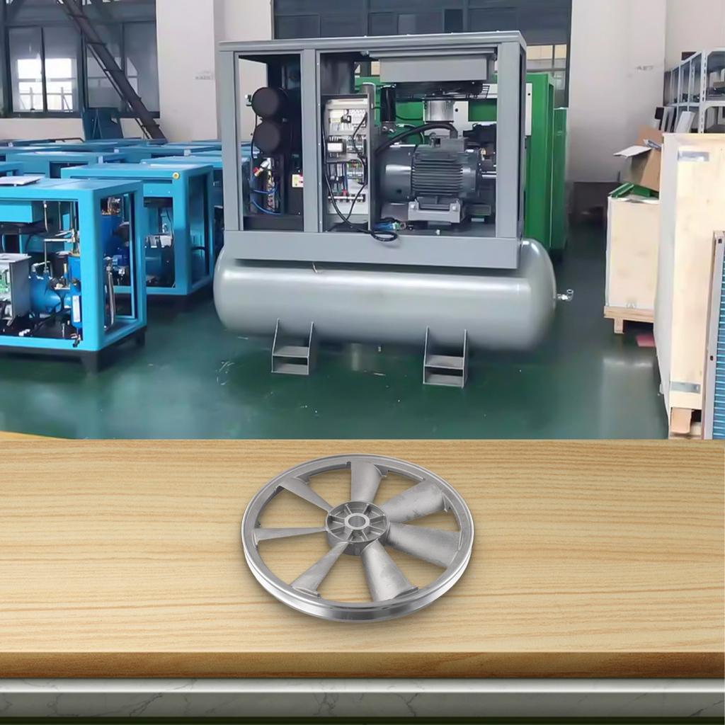 300мм Шкив ремня воздушного компрессора Одноручьевый Треугольное колесо Аксессуар Новый