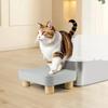 Cat Litter Box Step Stool with Catcher Ramp for Elderly Cats Mesh Tray Fits Most Litter Boxes 30 x 20 x 9 Cm for Small