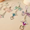 Wings Love Heart Pendant Phone Strap Love Pendant Key Chain Pendant Backpack Pendant  Gift