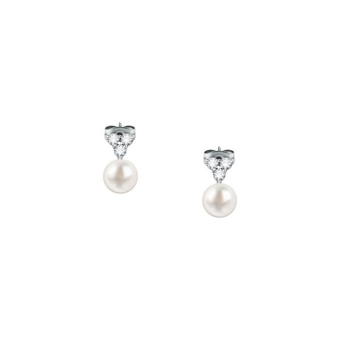 Boucles d'oreilles - MORELLATO - Pendant - Argent recyclé - Perle d'eau douce - 7mm