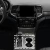 Chrome Gear Shift Panel Cup Holder Cover Trims for Jeep Grand Cherokee 2016-
