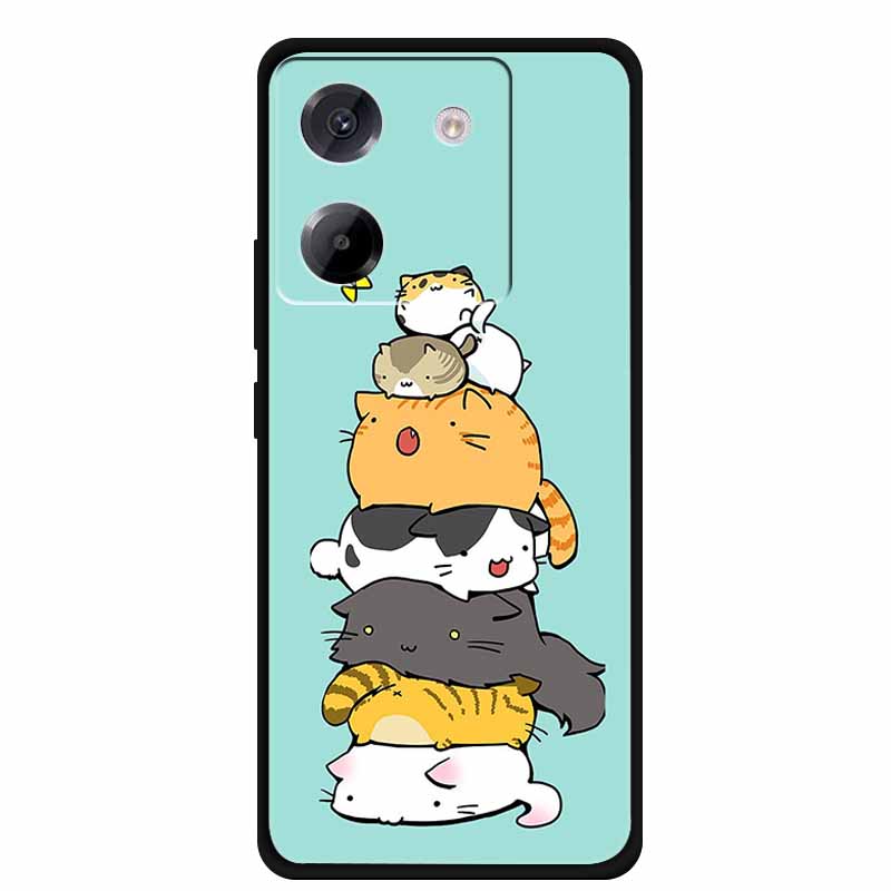 Чехол для Xiaomi Poco M7 Pro 5G, стиль мультяшной живописи, мягкий силикон + ТПУ, задняя крышка, чехлы для Poco M7 Pro 5G, противоударный чехол, новый