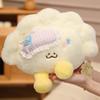 Furry Plush Dumpling Doll Kawaii Food Series Cartoon Dumpling Plush Stuffed Toys Soft Huggable Pillow Sweet Gifts for Kids