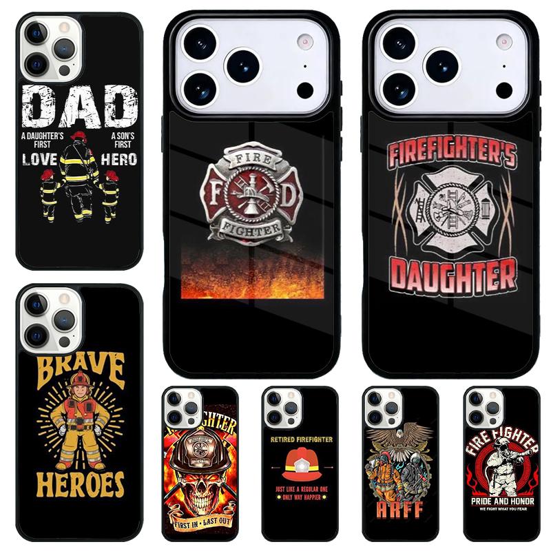 Firefighter Heroes Fireman Bumper Phone Case for iPhone 17 Air 16 15 11 12 14 13 Pro Max Shockproof Cover