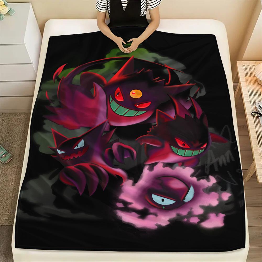 Pokemon Household Life Flannel Blanket, Warm Printed Cover for Daily Relax, Furniture Use and Picnic Activity.-TING