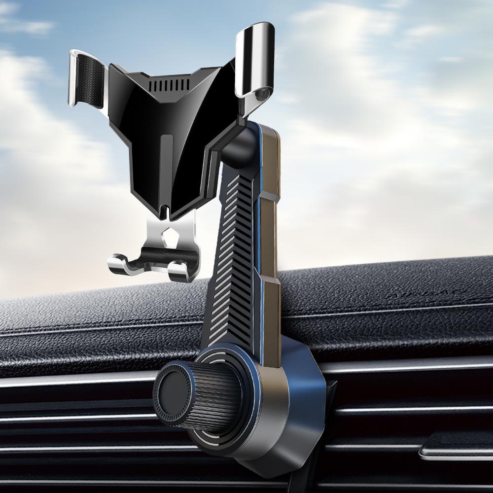 Универсальный держатель для телефона на воздуховоде автомобиля из алюминиевого сплава - Стабильная, виброустойчивая гравитационная конструкция