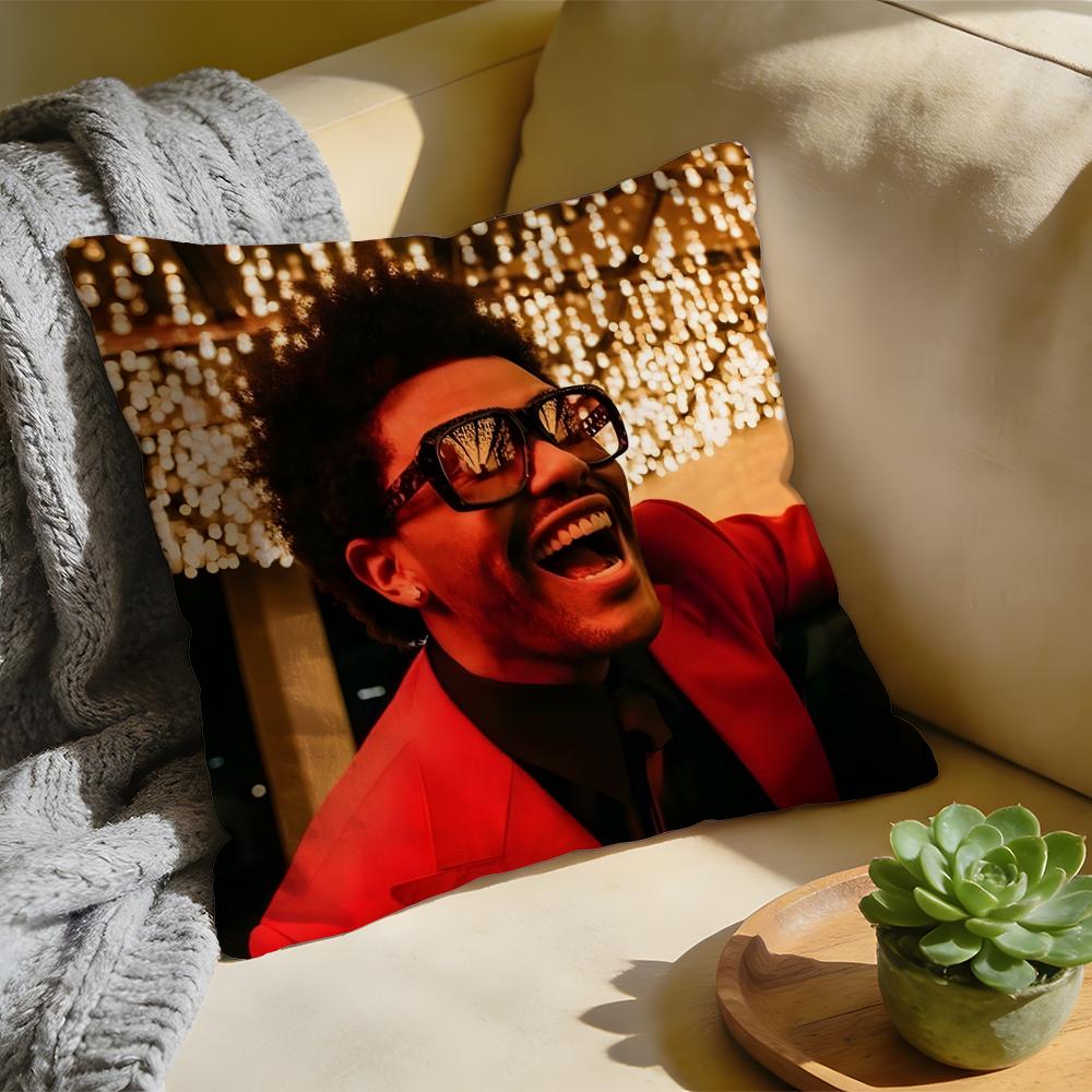Cushion Cover Washed Linen Soft Breathable Decorative Case for Sofa Home Pillow cover The WWeeknd Hot Rapper