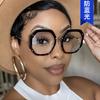 Полигональная оправа очков Anti-Blue Light Side Hollow Glasses Frame Оправа очков Personality Trend