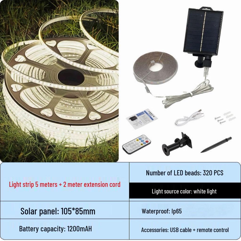 Solar Outdoor Waterproof LED Light Strip for Garden or Balcony Decoration