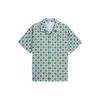 New Prep Aop Woven Shirt Loose Fit Casual Sports Short Sleeve Unisex Shirts Green 627953-86