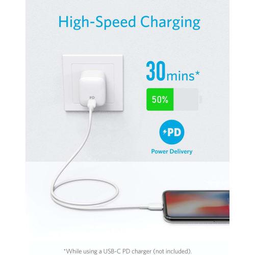 [Набор из 2 шт.] Кабель Anker PowerLine II USB-C и Lightning 0,9 м Набор из 2 шт. Сертифицирован MFi, совместим с PD, Совместим с iPhone 14 / 13 / 12 / SE (3-е поколени