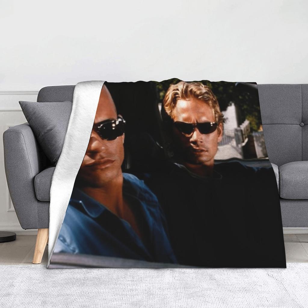 Family Vin Diesel Fast and Furious Blanket Flannel Decoration Breathable Warm Throw Blankets for Sofa Travel Quilt