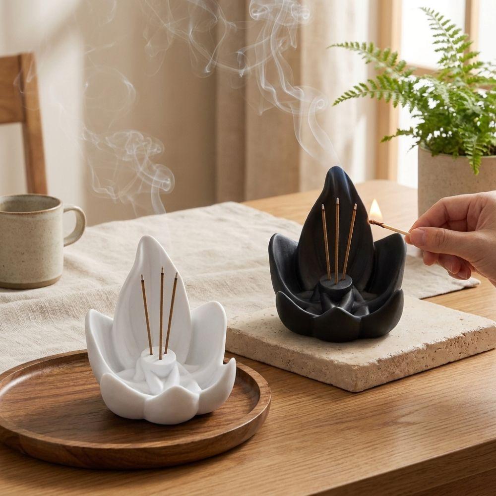 3 Hole Lotus Tabletop Incense Base 3D Printing Lotus Incense Stick Incense Stick Burner  Zen Space