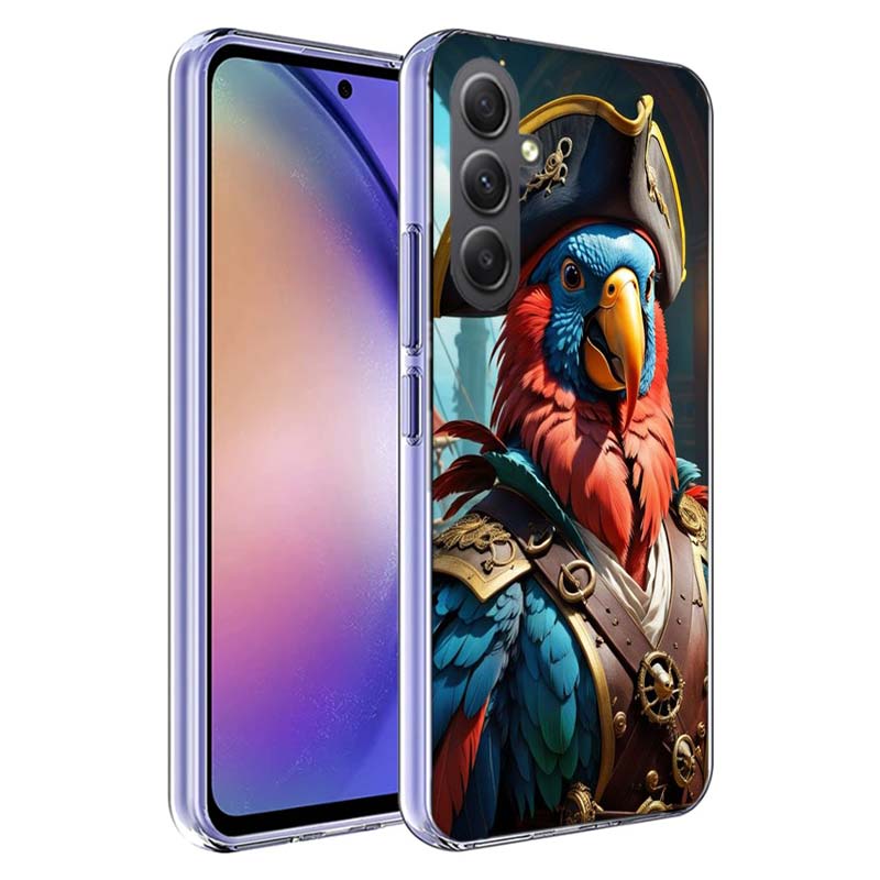 Чехол для телефона Пиратский попугай для Samsung A17 A37 A57 A07 A16 A26 A36 A56 A06 A02S A12 A22 A32 A52S A04S A14 A24 A34 A54 A03 A13 A33 A