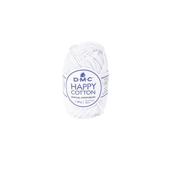 DMC - Natura Happy Cotton 3mm 20g Amigurumi et Crochet Col. 762 blanc