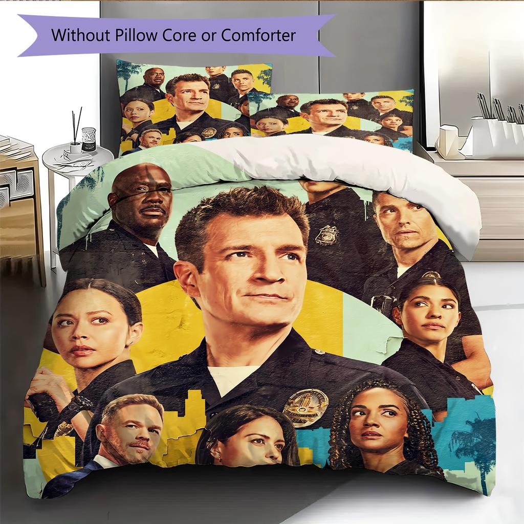 Постельное белье с узором «Новичок» Домашний декор Подарок на день рождения (1 пододеяльник + 2 наволочки, без наполнителя)