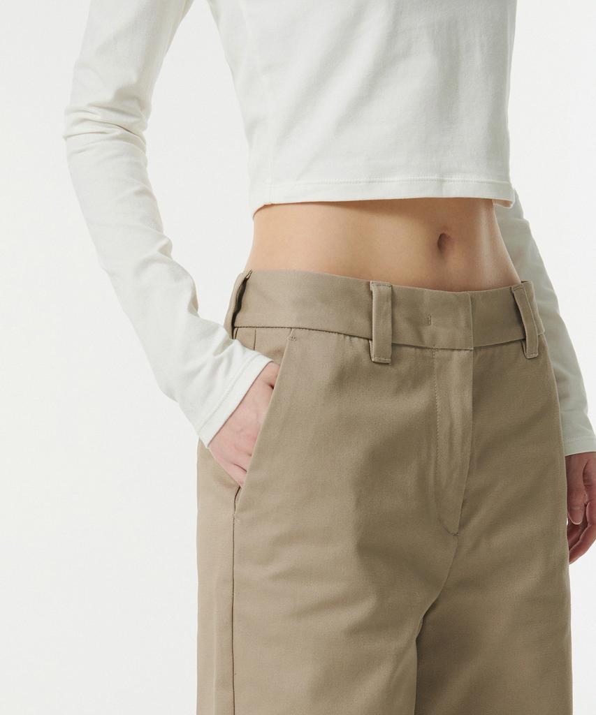 MUSINSA STANDARD WOMAN Женские плотные классические брюки чинос [Бежевый]