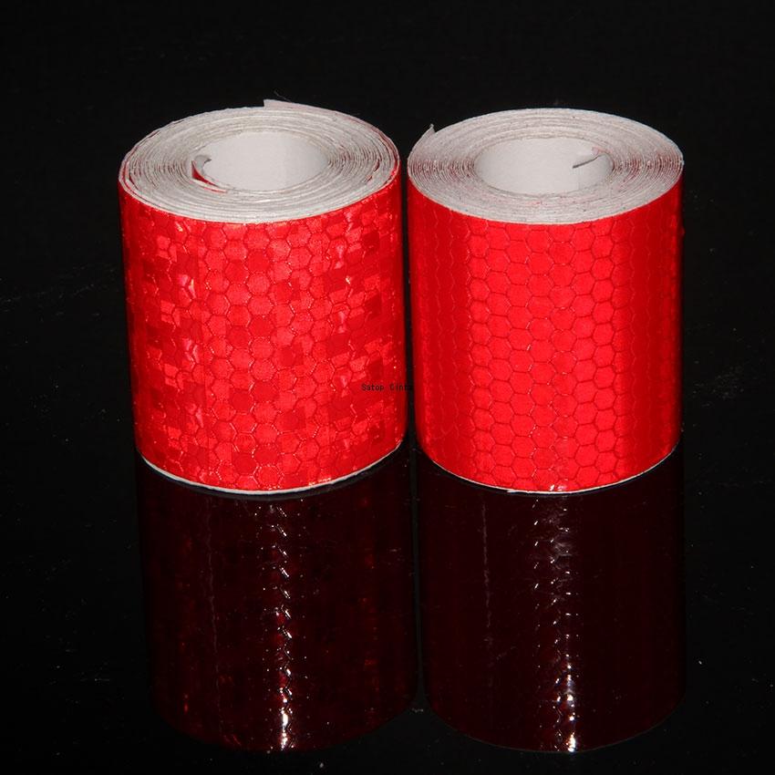 5 см*3 м красные светоотражающие наклейки для автомобиля водонепроницаемые прочные самоклеящиеся предупреждающие ленты светоотражатели полосы для грузовиков